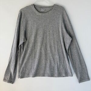 NN07 Clive 3323 Shirt Mens Large Grey Waffle Knit Long Sleeve Crew Neck